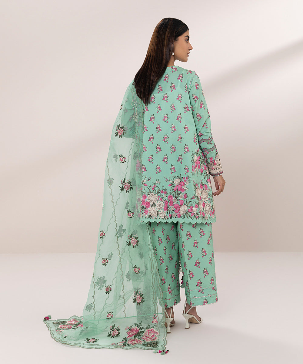 Embroidered Lawn Suit - 3 Piece