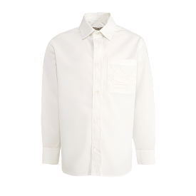 Etro Boys Long Sleeve White Shirt with Pegaso Embroidery - GU5P20