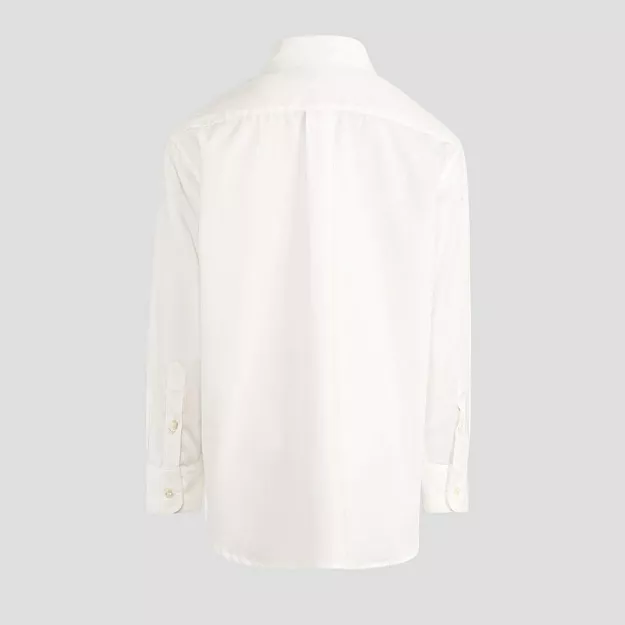 Etro Boys Long Sleeve White Shirt with Pegaso Embroidery - GU5P20