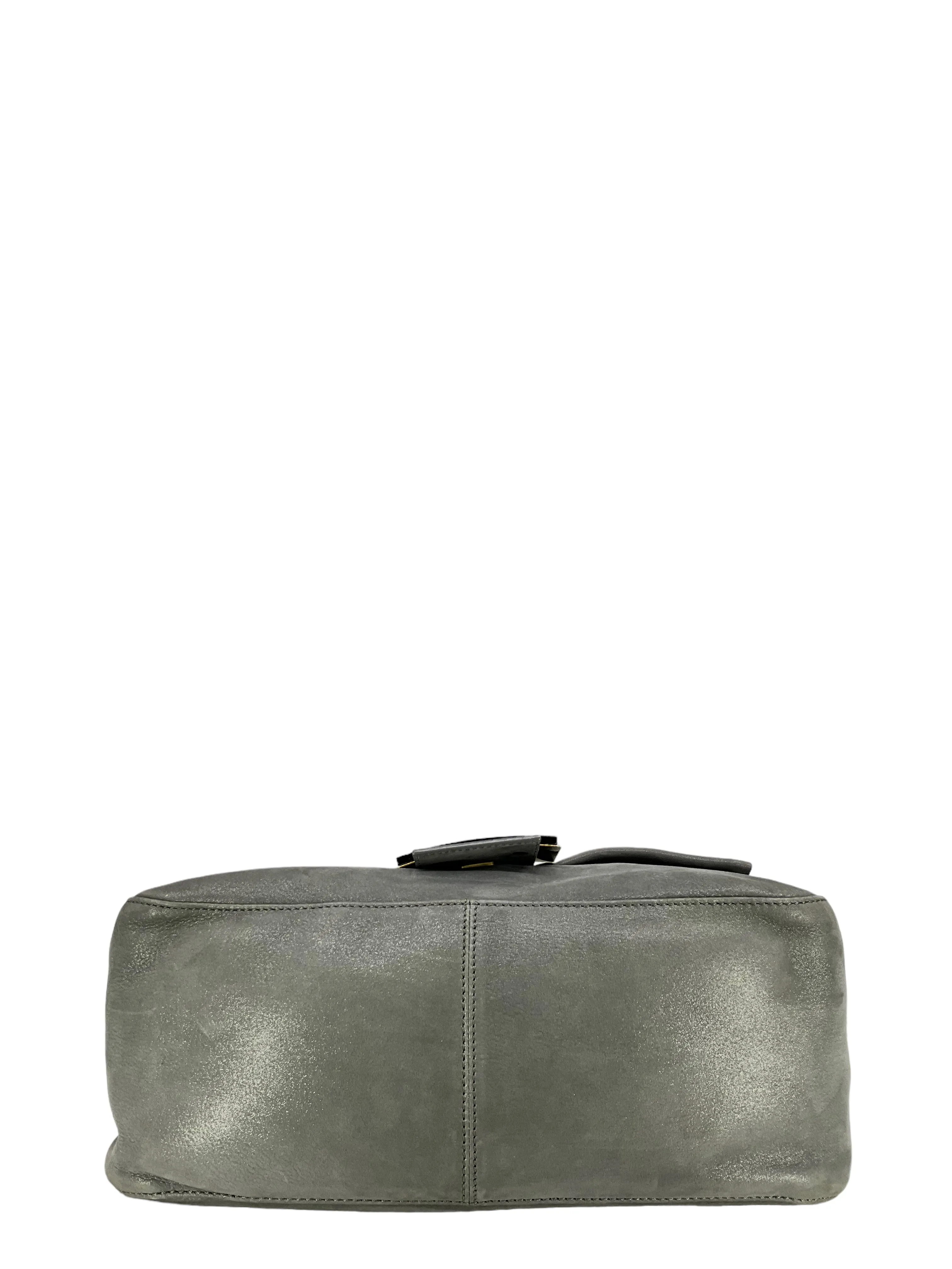 Fendi Metallic Suede Mamma Foreve Baguette Shoulder Bag - Buy now!