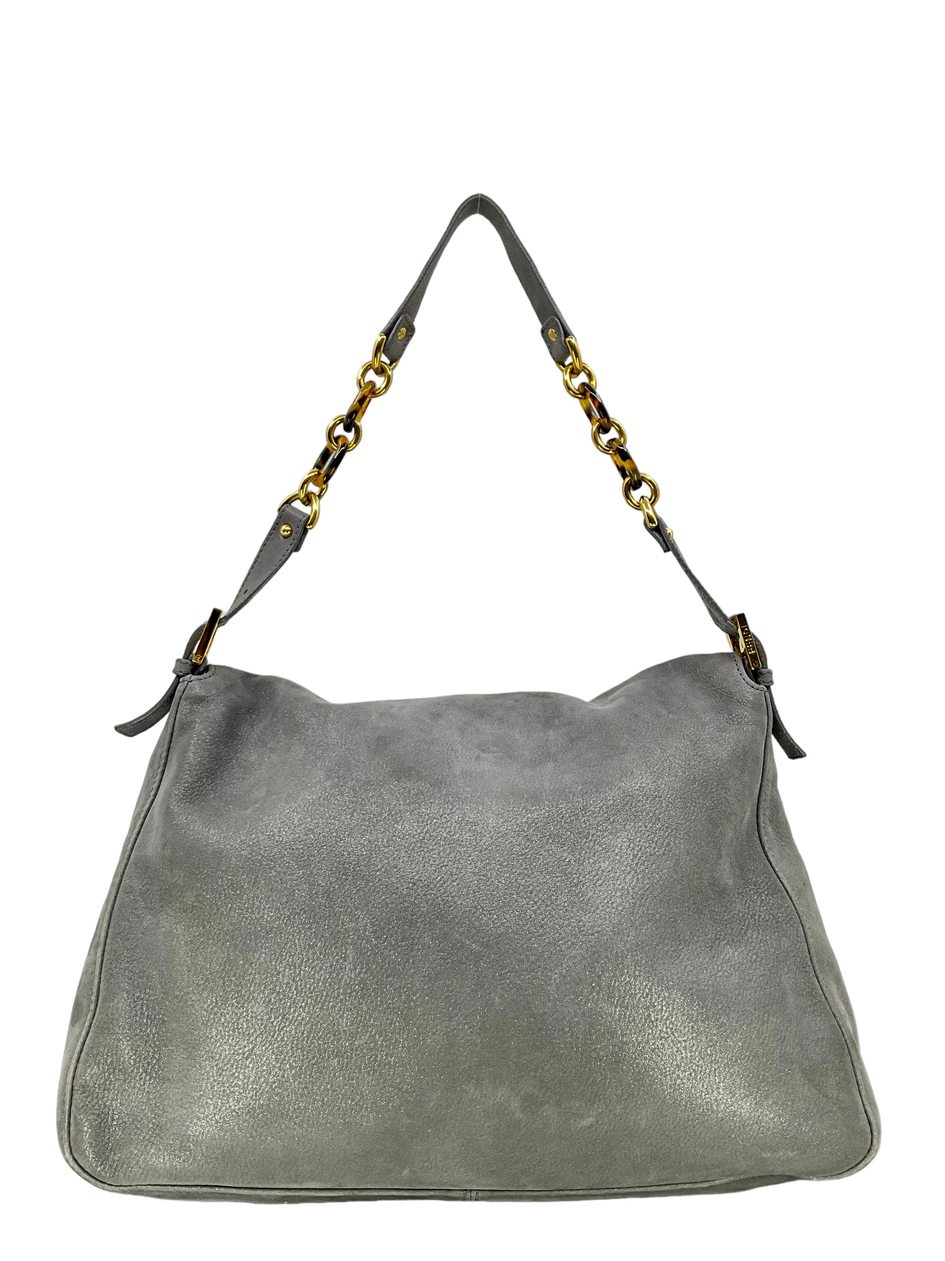 Fendi Metallic Suede Mamma Foreve Baguette Shoulder Bag - Buy now!