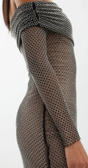 fishnet maxi dress