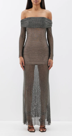 fishnet maxi dress