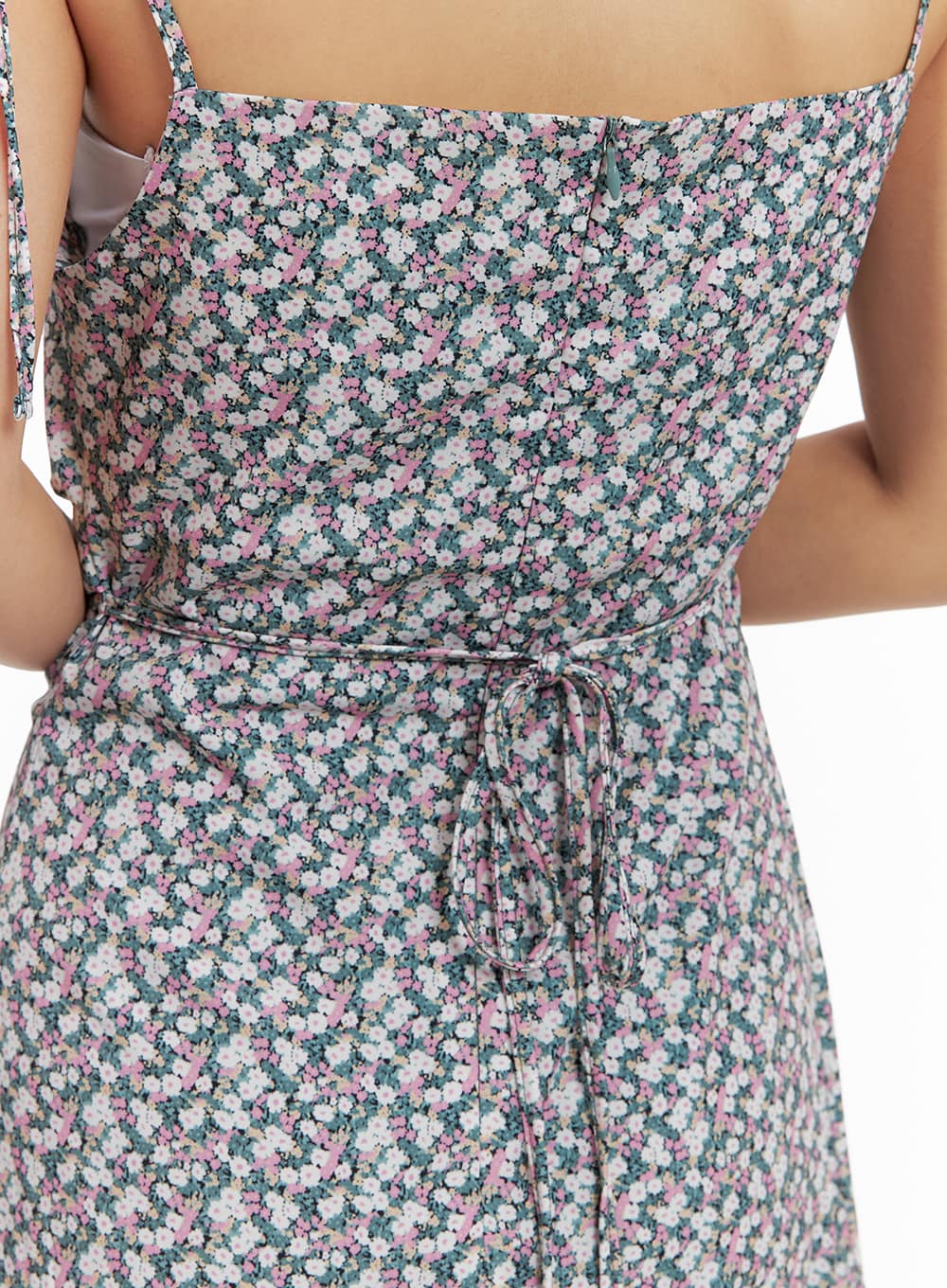 Floral Tie Mini Dress - OM427