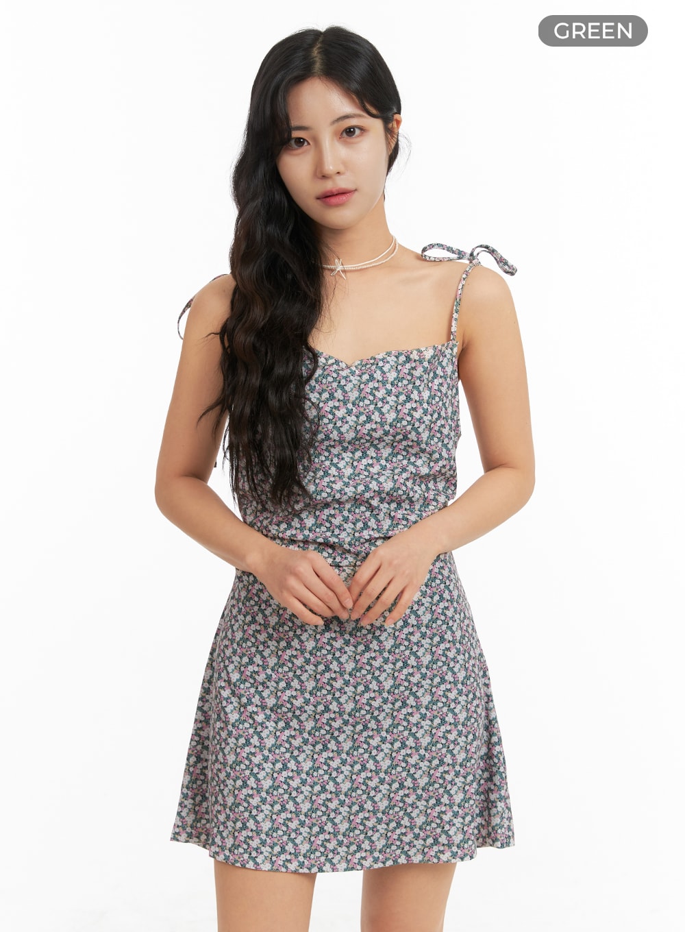 Floral Tie Mini Dress - OM427