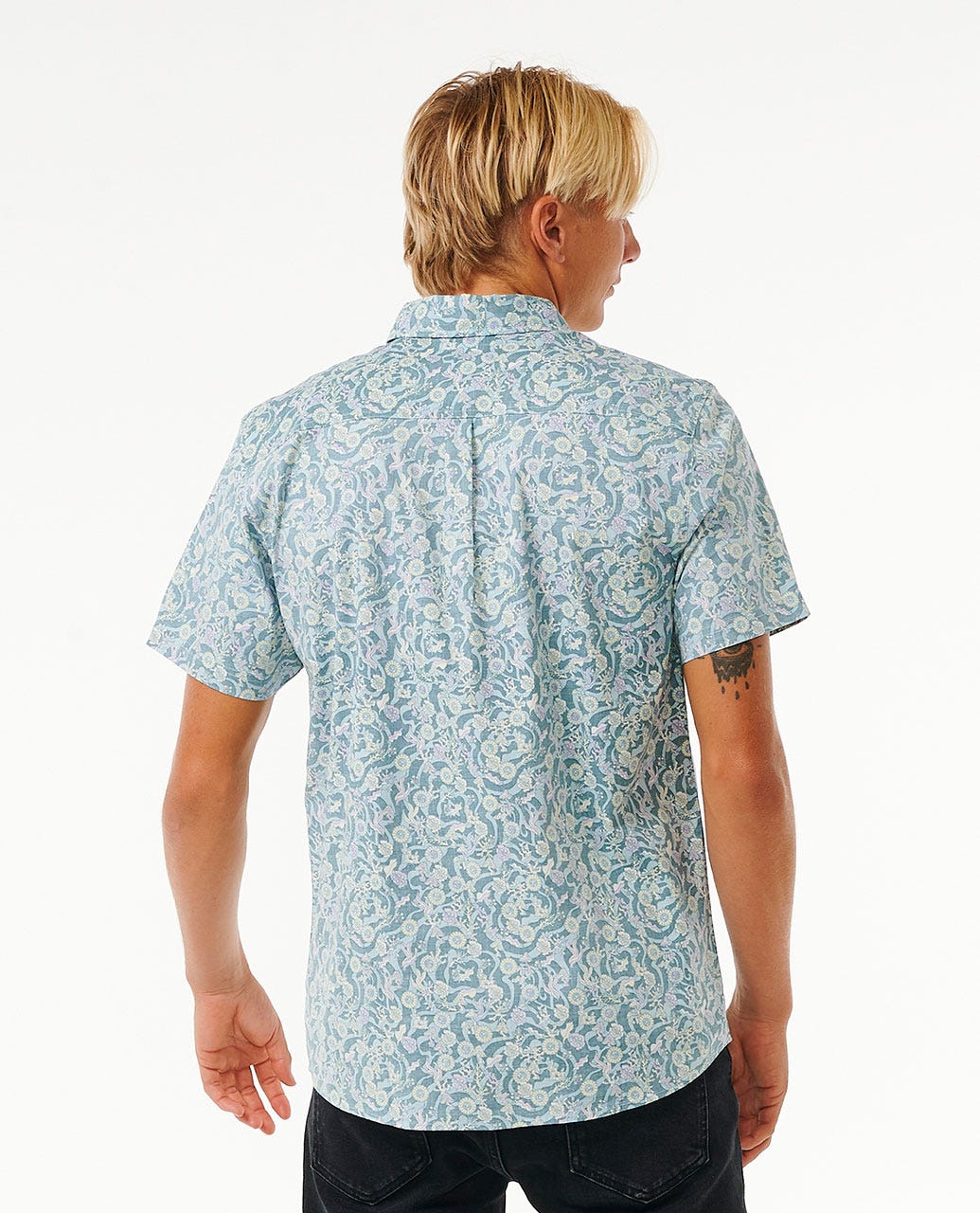 Flower Coral Short Sleeve Shirt