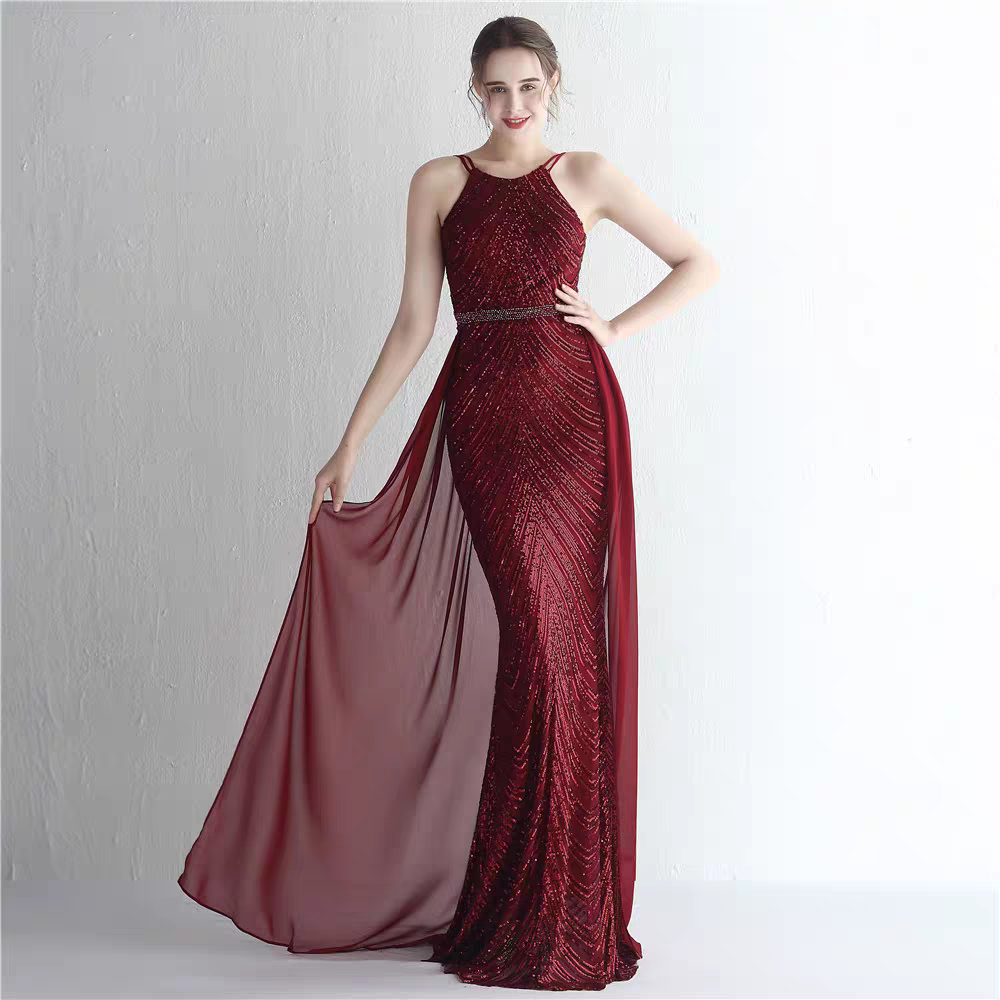 Freyan Sleeveless Sequined Gown, 6 Colour Options