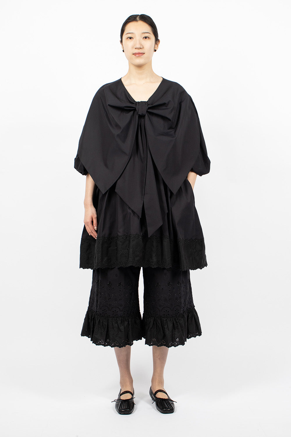 Front Bow Dress Black