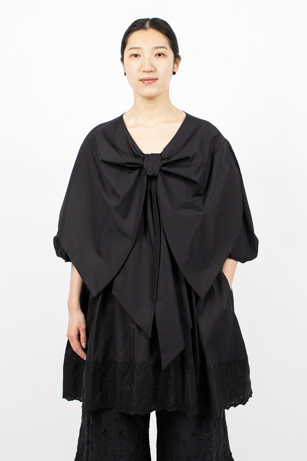 Front Bow Dress Black