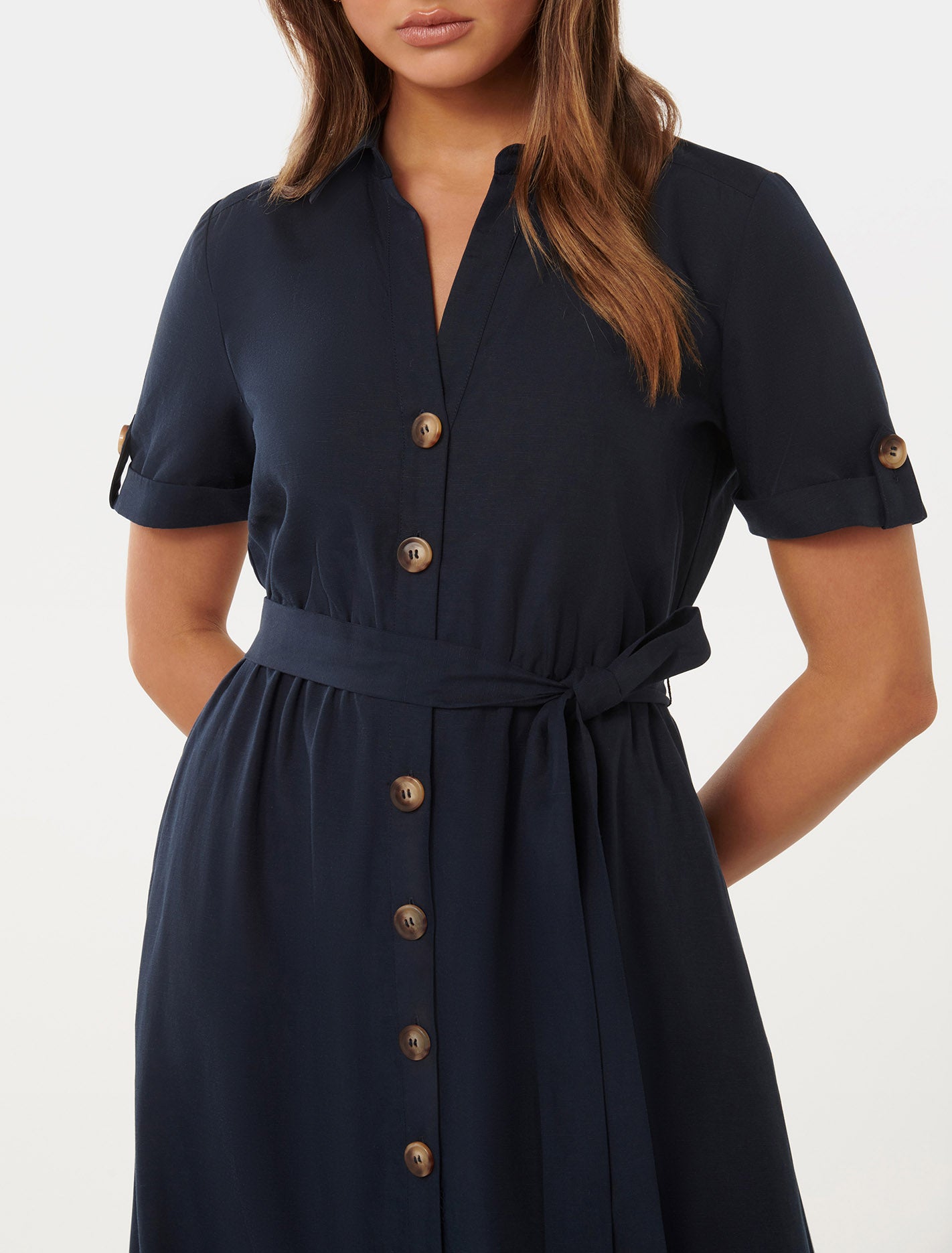 Georgia Midi Shirt Dress - Women's Fashion