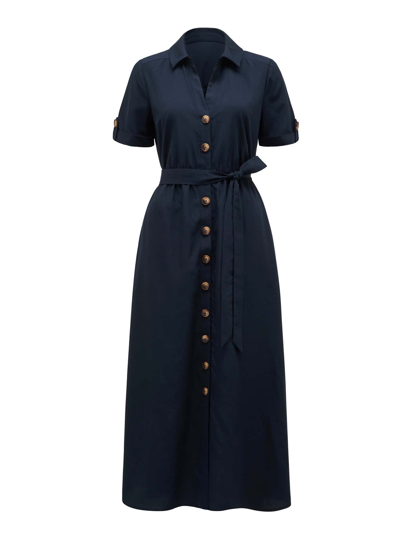 Georgia Midi Shirt Dress - Women's Fashion