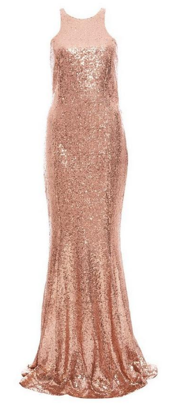 Gold Sequin Maxi Dress