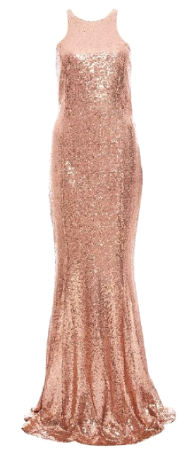 Gold Sequin Maxi Dress