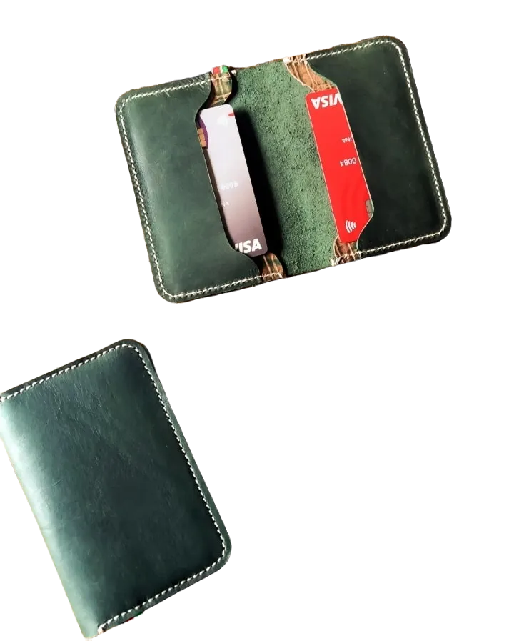 Green Leather Card Holder - Top option: Stylish Green Leather Card Holder - Buy Now