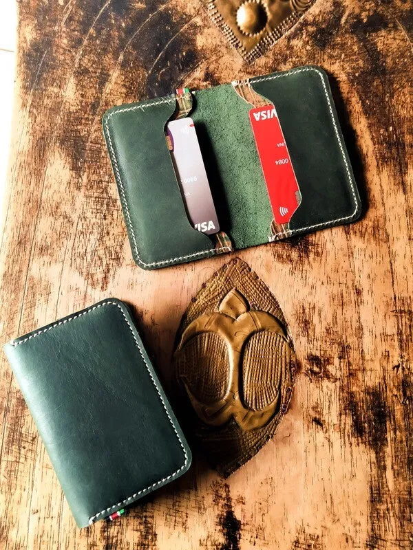 Green Leather Card Holder - Top option: Stylish Green Leather Card Holder - Buy Now