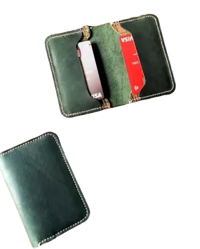 Green Leather Card Holder - Top option: Stylish Green Leather Card Holder - Buy Now