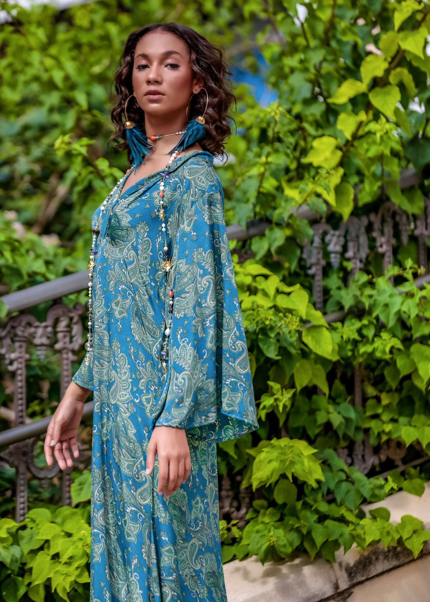 Green Paani LS Maxi Dress