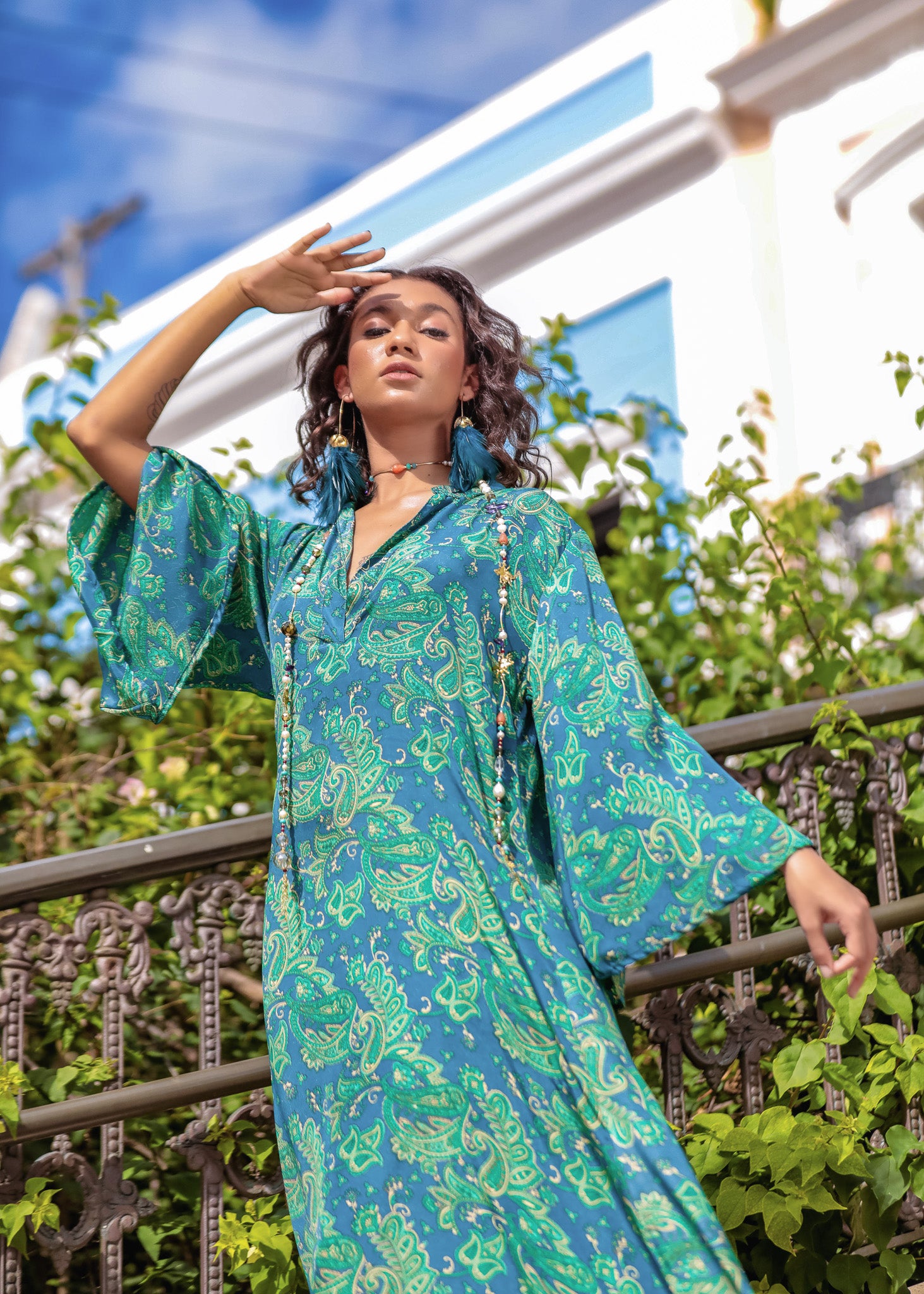 Green Paani LS Maxi Dress