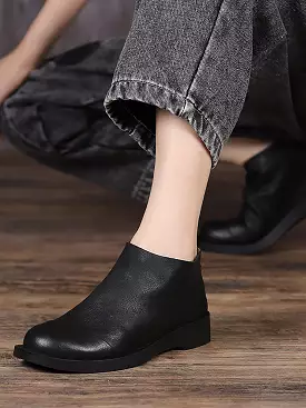 Handcrafted Authentic Leather Retro Women's Ankle Boots