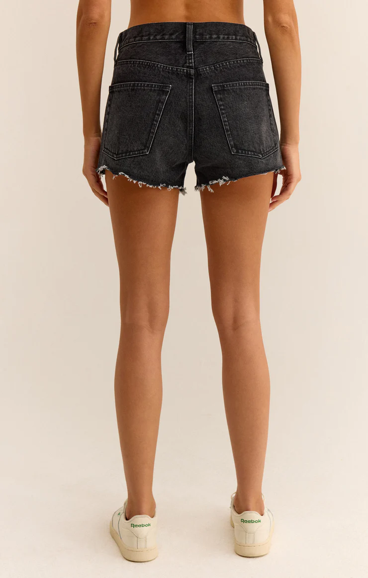 High waisted denim shorts