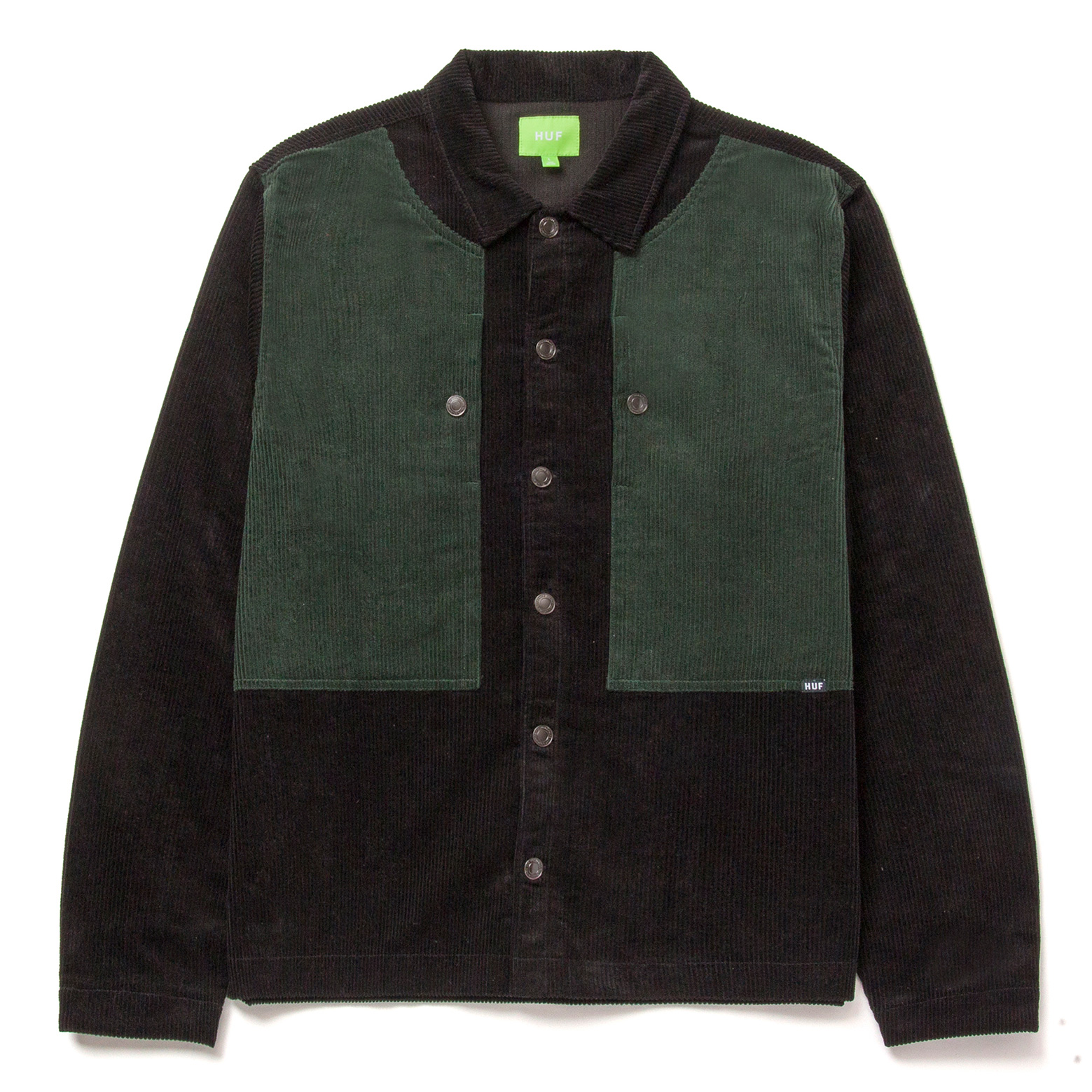 HUF Black Chemise Marina Box Overshirt