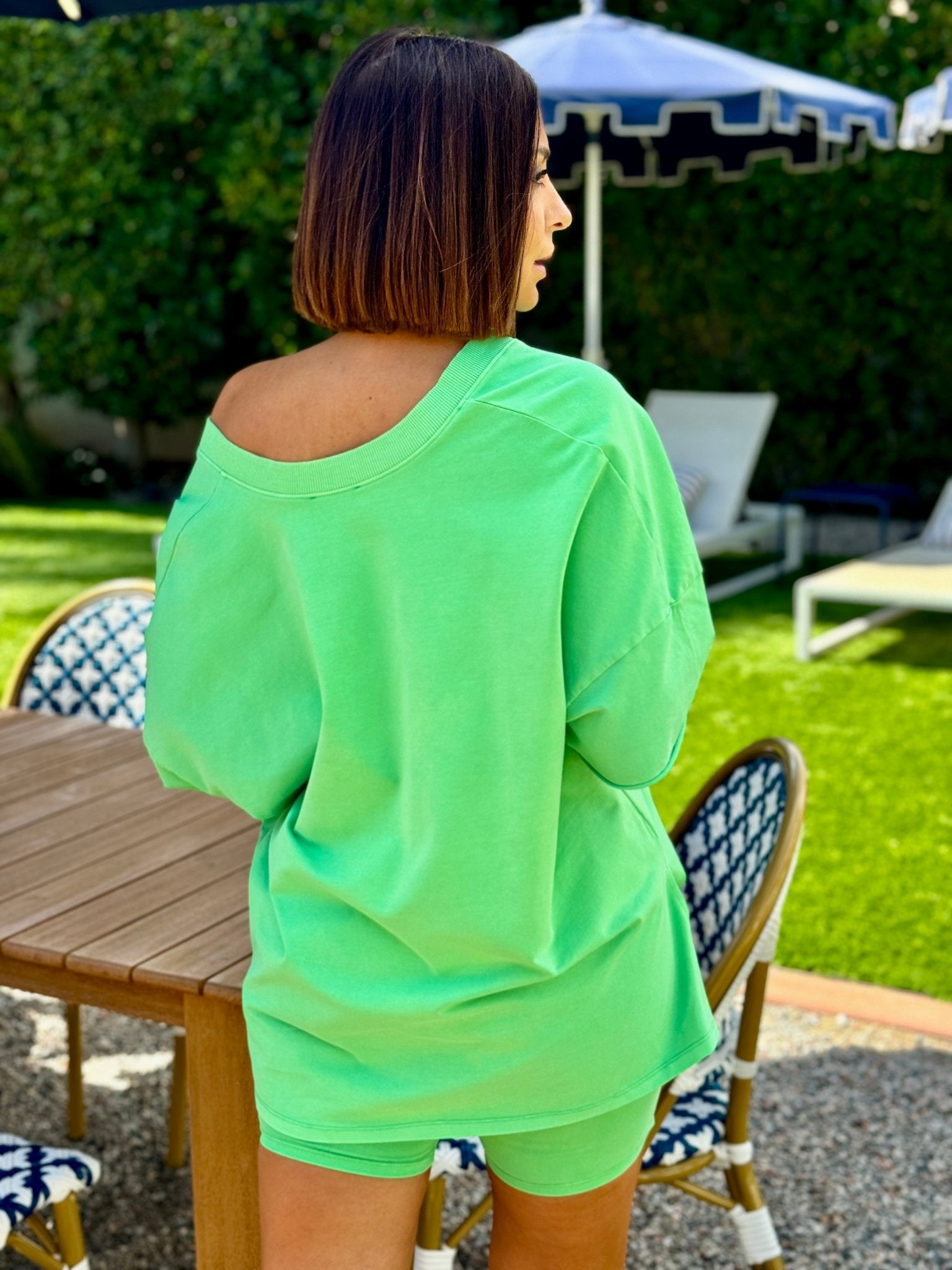 Ingrid Lime Green Shorts Set