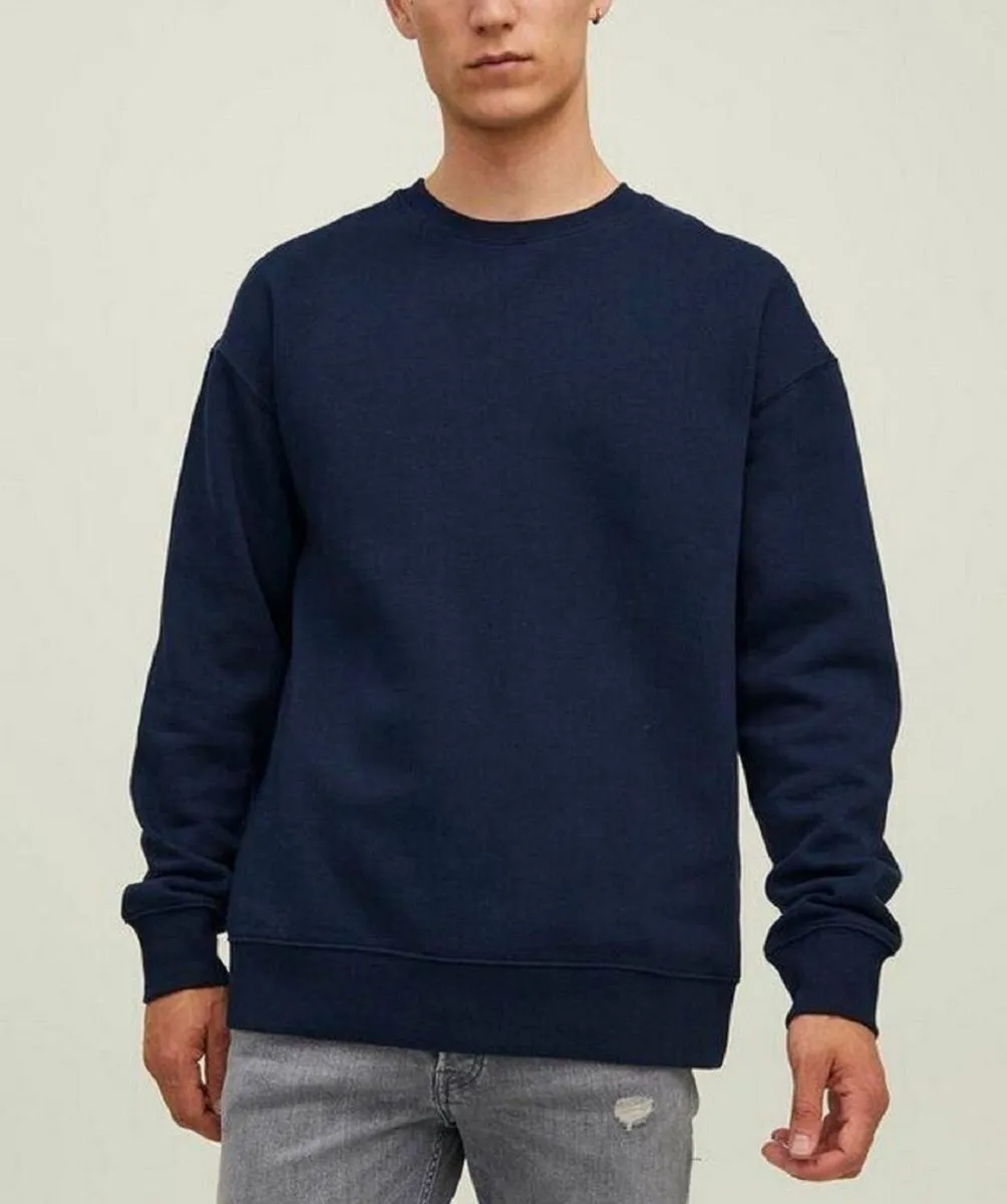 Navy Blazer Jack & Jones Star Basic Crew Sweatshirts