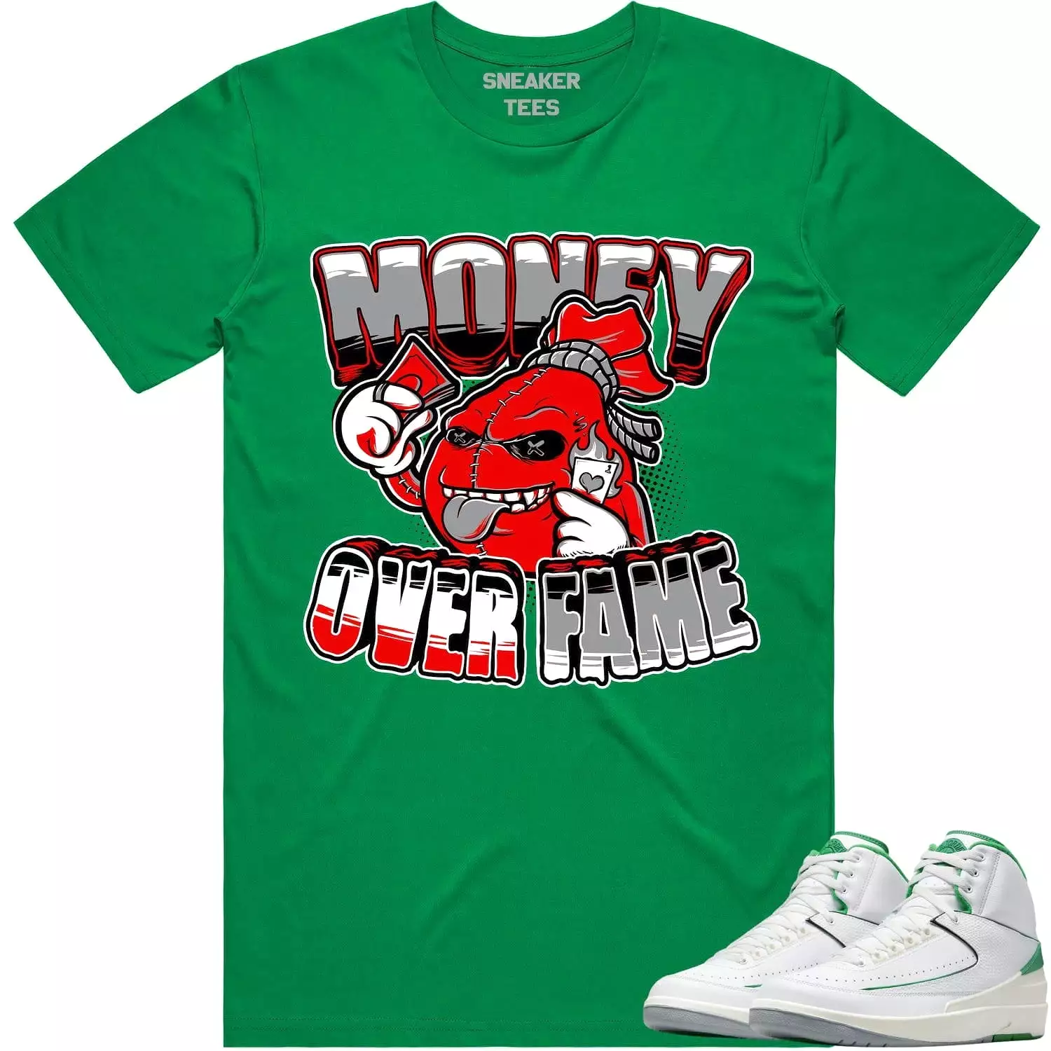 Jordan 2 Lucky Green 2s Shirt - RED MOF