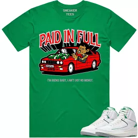 Jordan 2 Lucky Green 2s Shirt - RED PAID for the perfect match