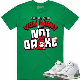 Jordan 3 Lucky Green shirt matching - red, not broken.