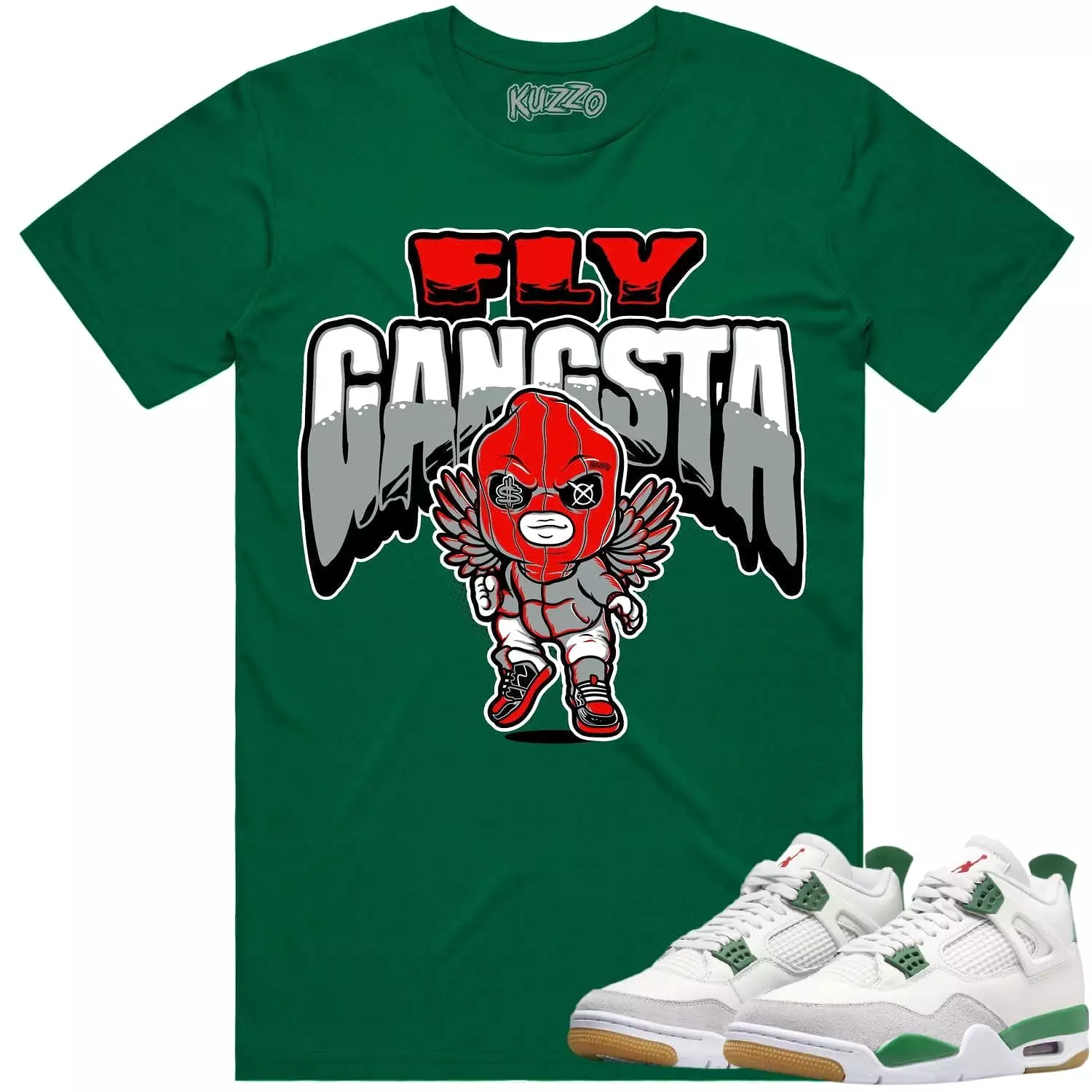 Jordan 4 Pine Green SB 4s Shirt - RED FLY GANGSTA: find a matching shirt