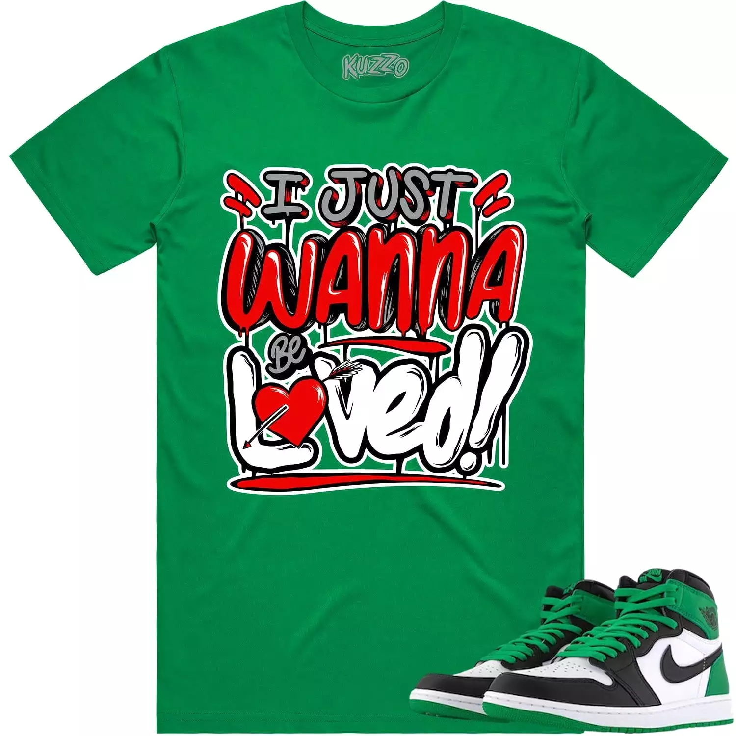 Jordan Lucky Green 1s Shirt - Red Loved Matching