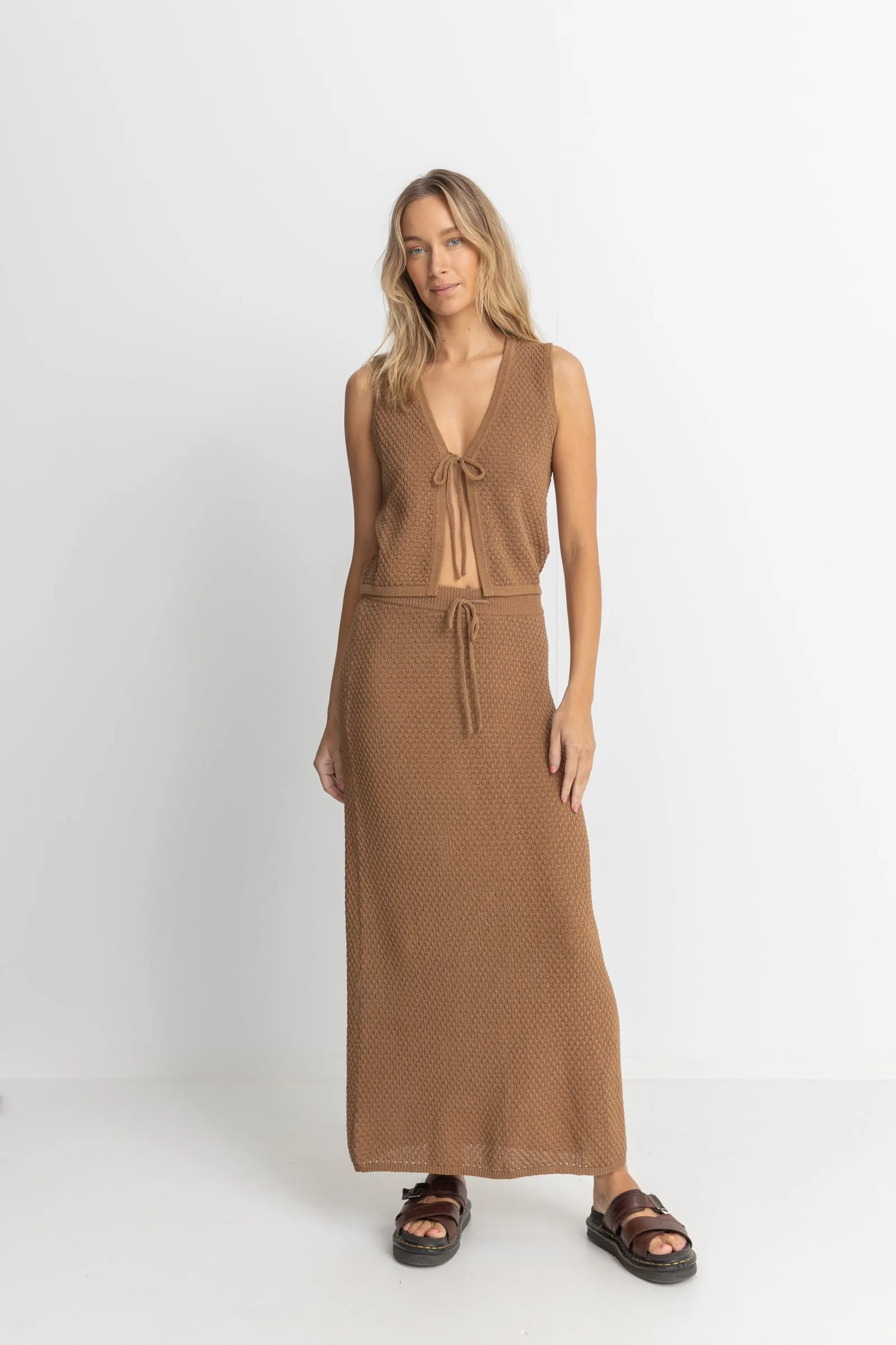 Jossie Maxi Skirt in Chocolate Brown