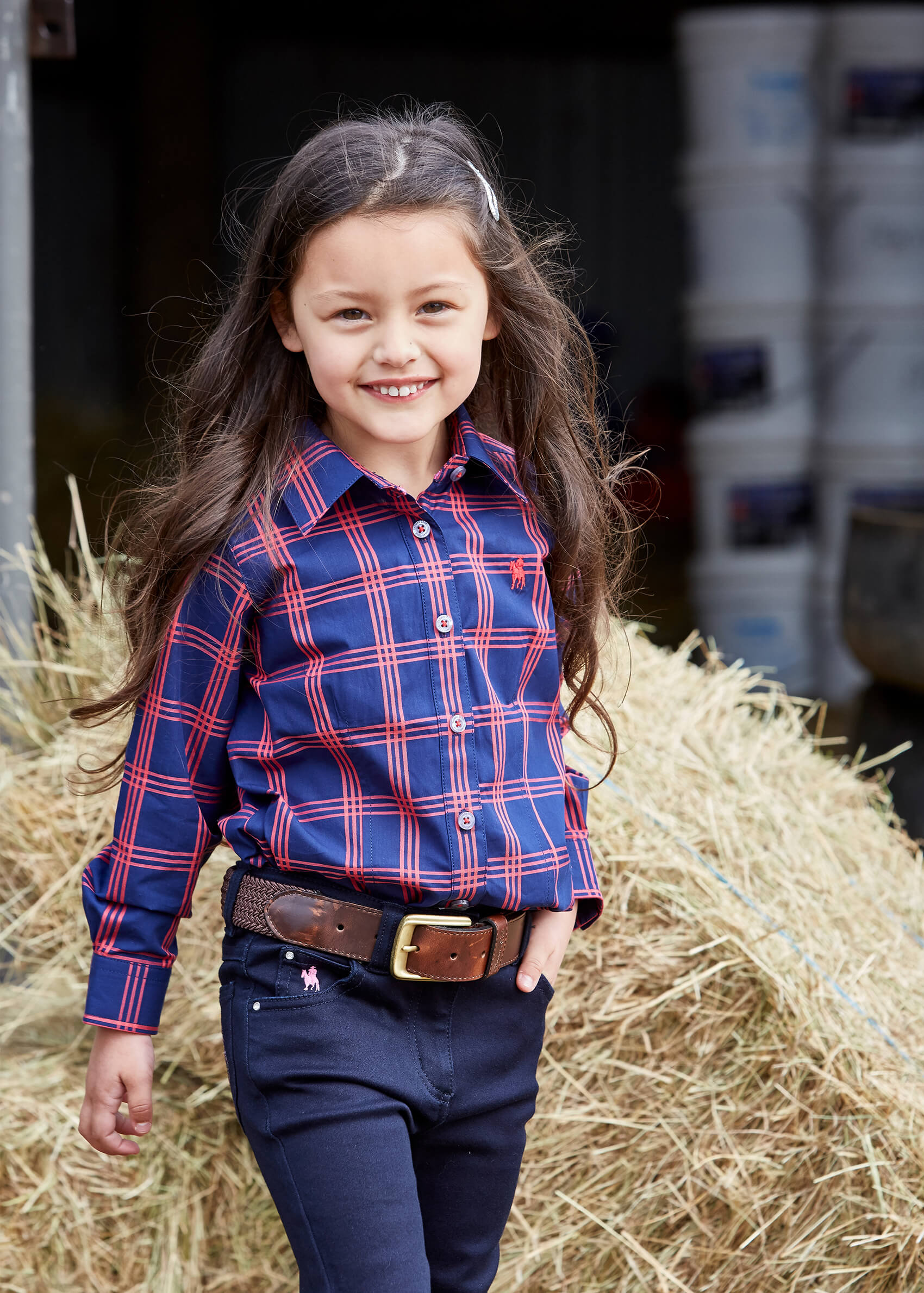 Kimberley Check Long Sleeve Shirt for Girls