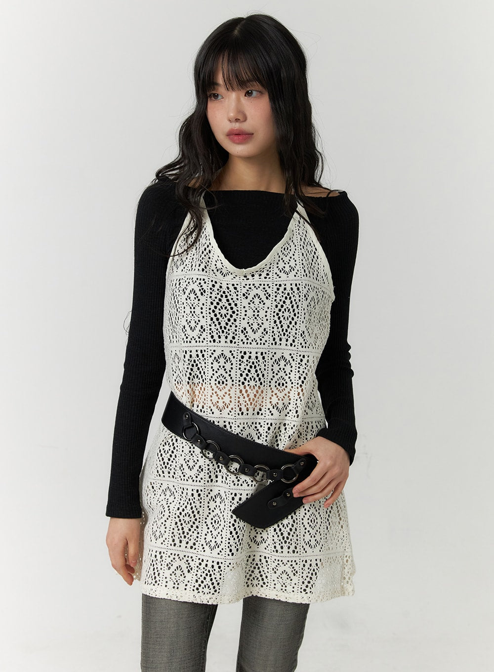 Lace Halter Mini Dress CF407 | Shop Now