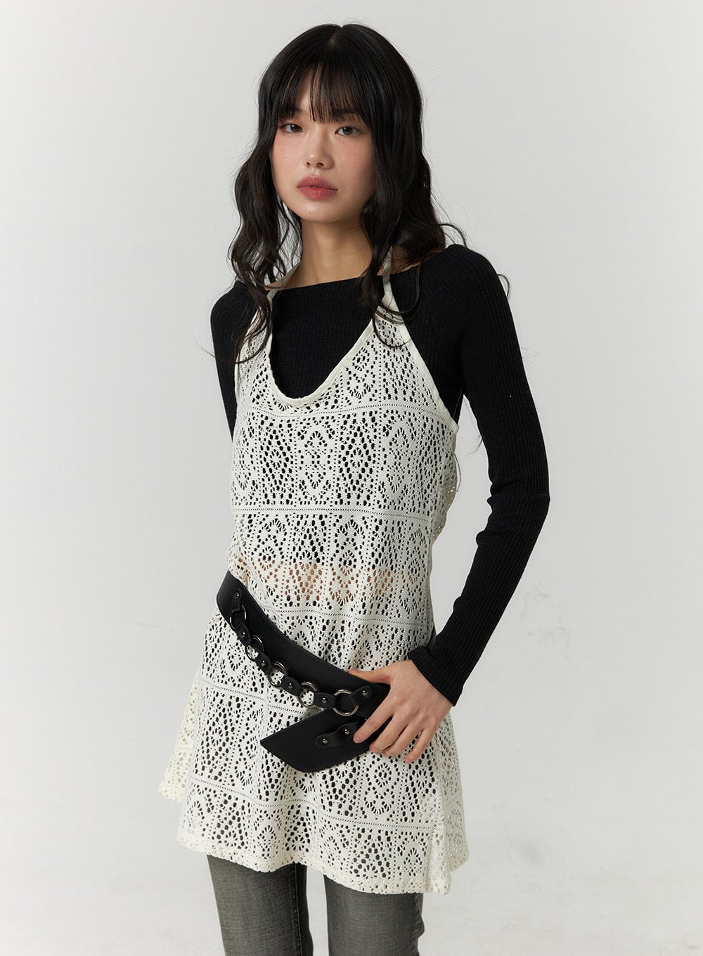 Lace Halter Mini Dress CF407 | Shop Now