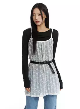 Layered Sleeveless Mini Dress CJ431