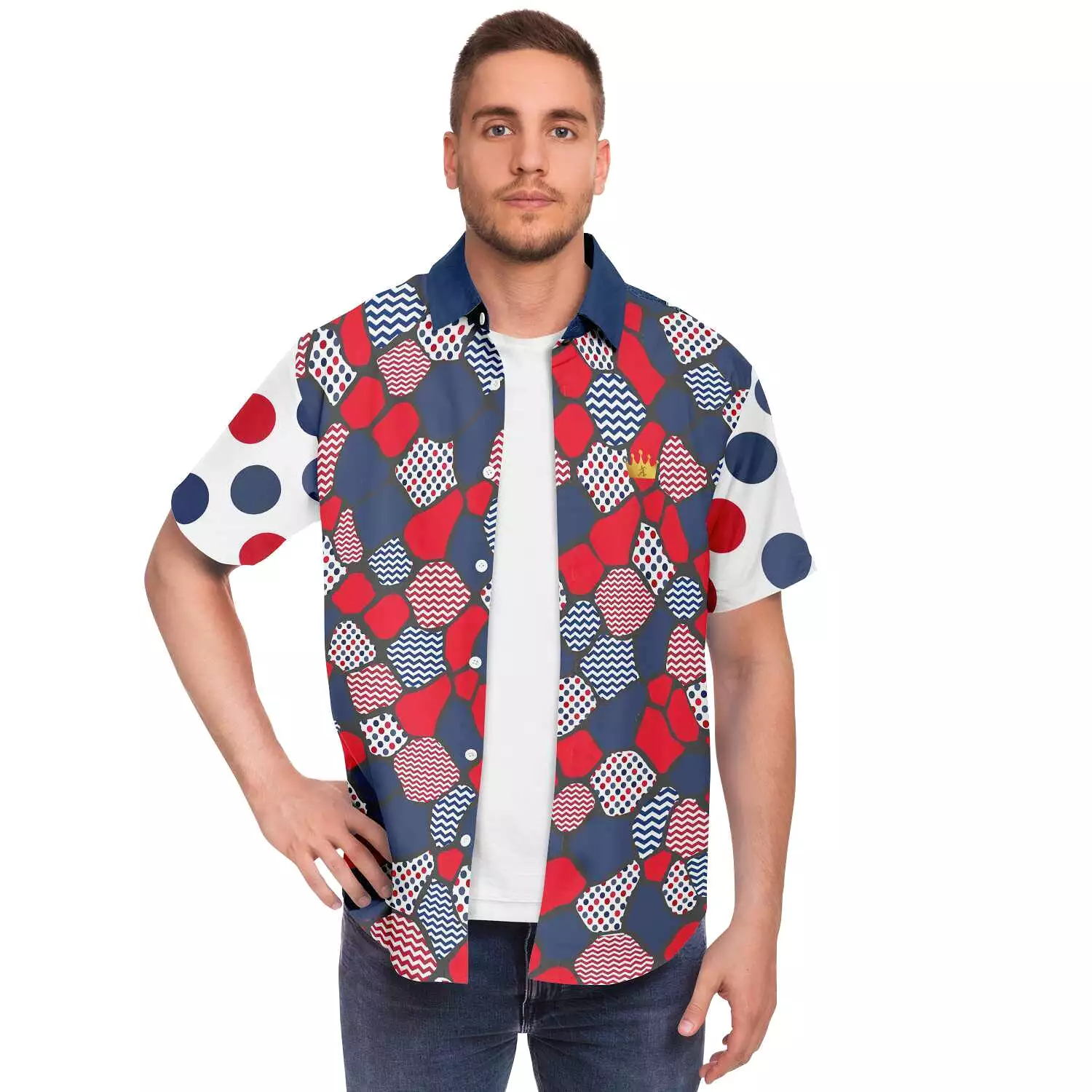 Liberty Pebble Shirt Button Down Short Sleeve.