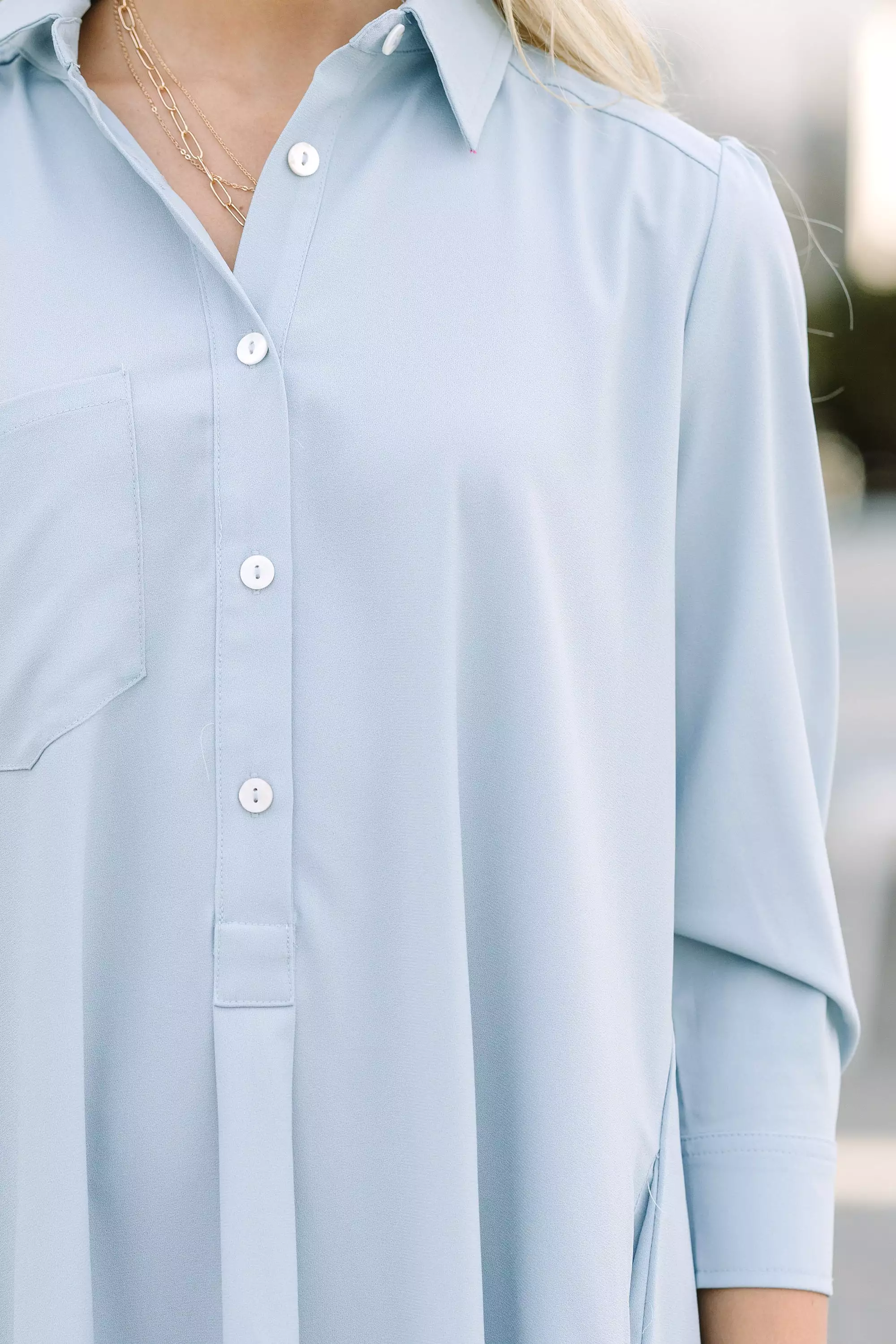 Light Blue Shirt Dress - Share Your Story