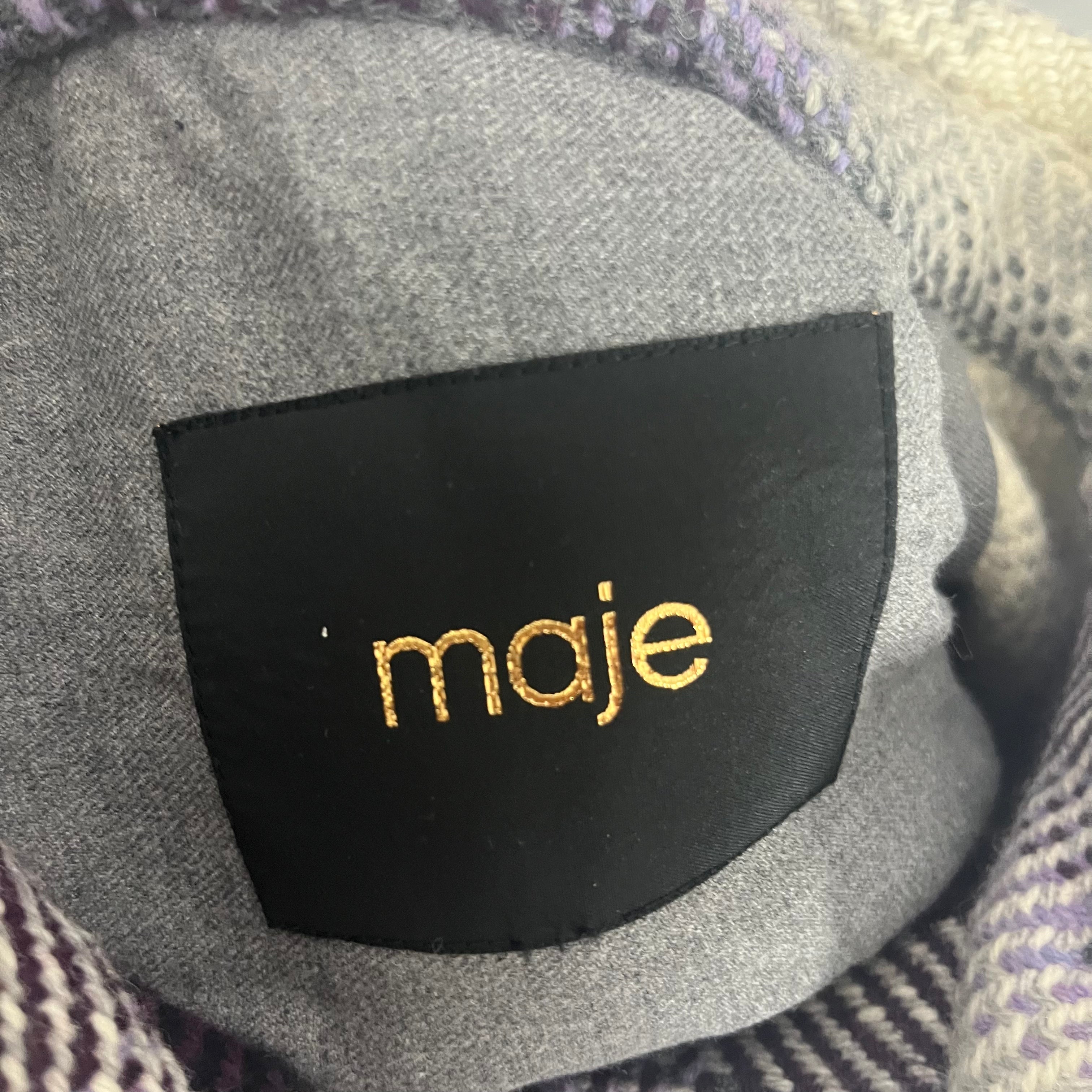 Maje 350 Parma Check Wool Overshirt Jacket - S/M/L