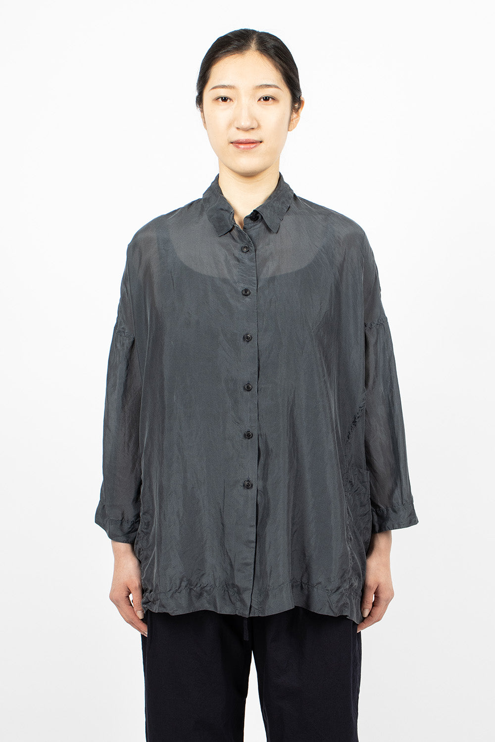 Marine Silk Shirt for February