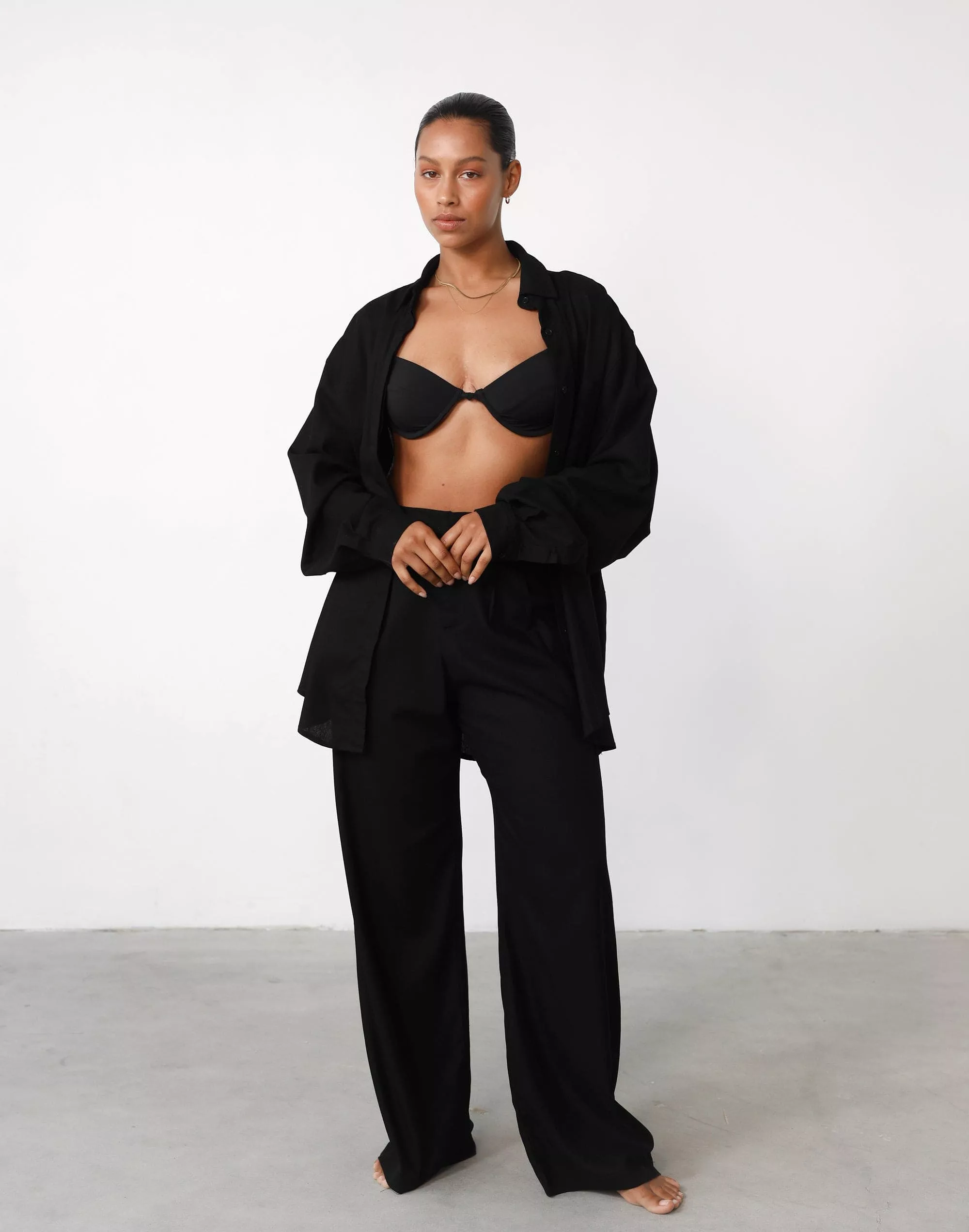 Mckenzie Black Linen Shirt