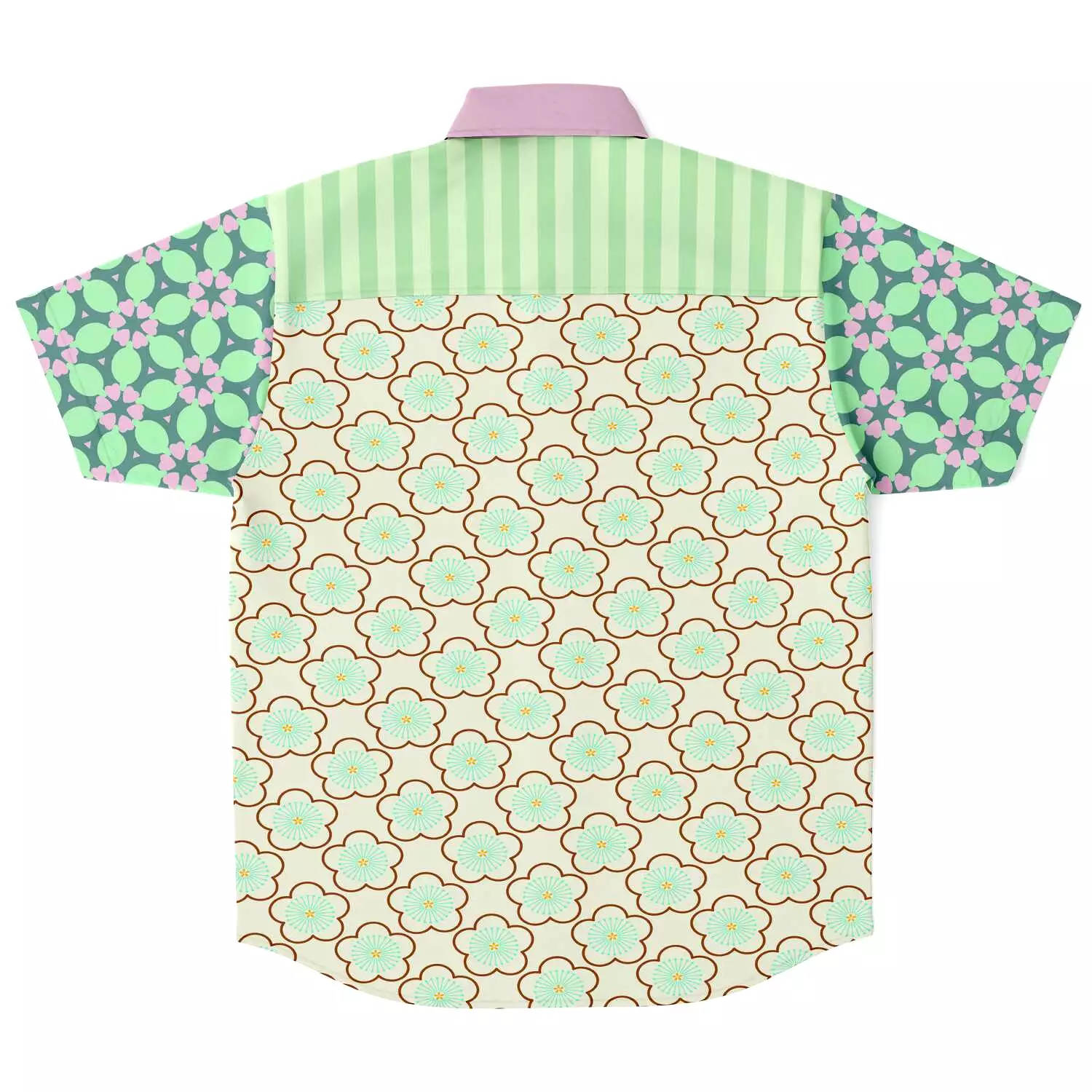 Melon print button-up shirt