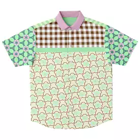 Melon print button-up shirt