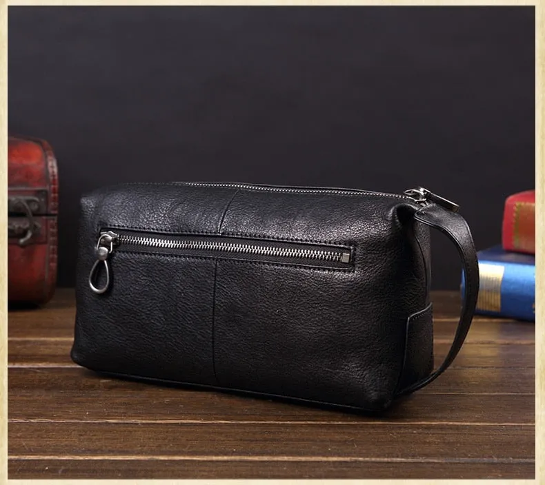 men's leather business clutch bag