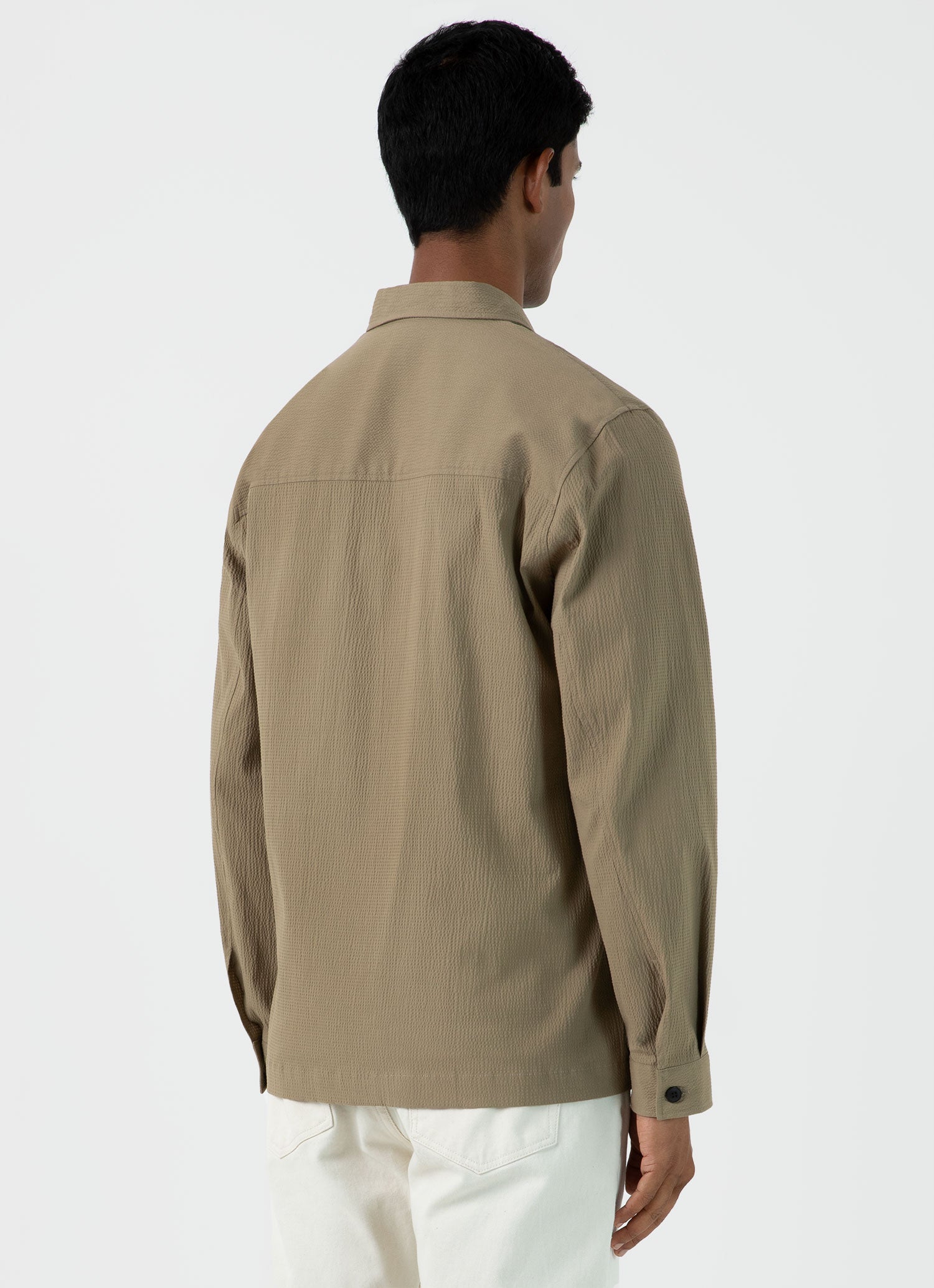 Dark Stone Men's Seersucker Overshirt