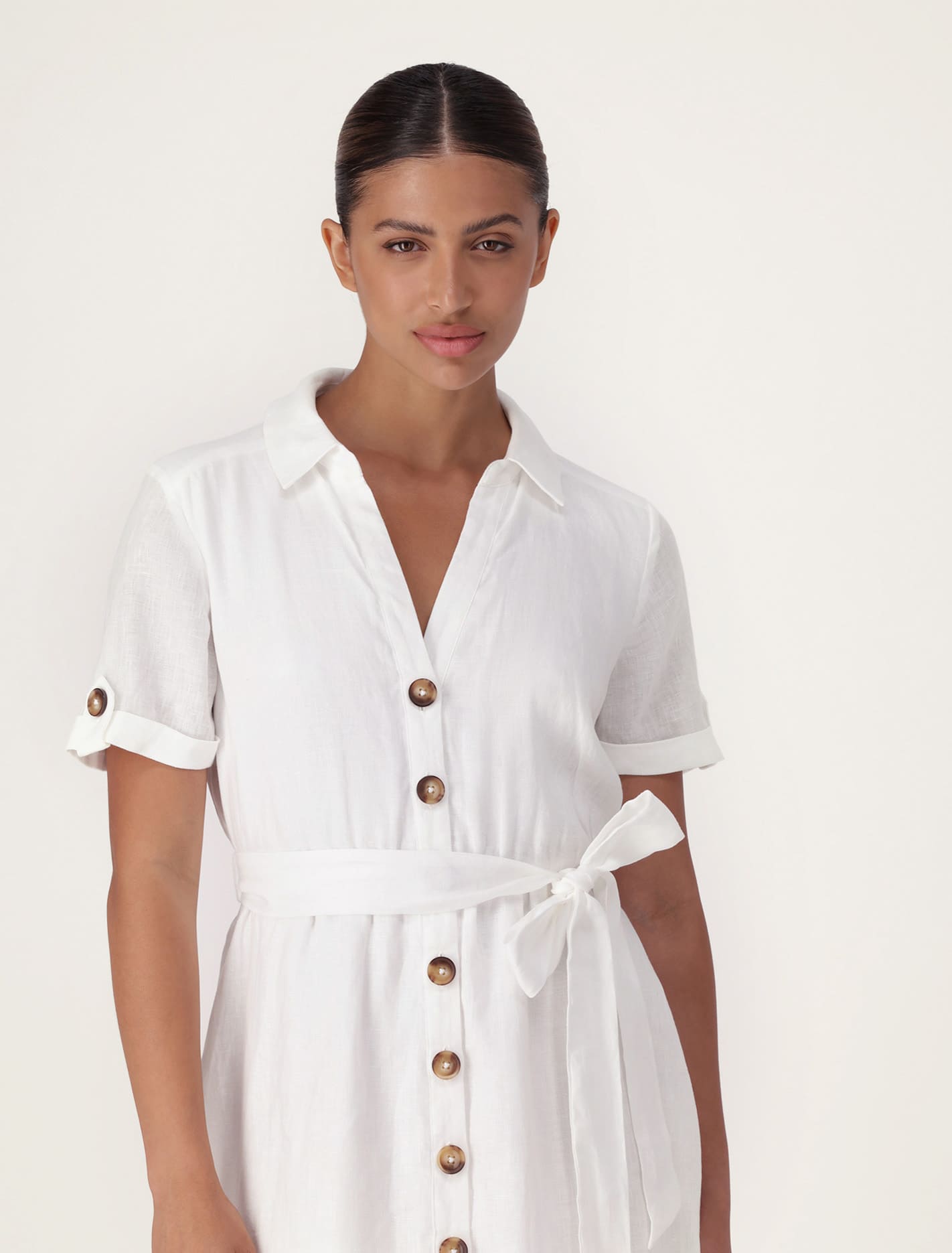 Milla Belted Shirt Dress: Refresh your wardrobe with this trendy belted shirt dress.