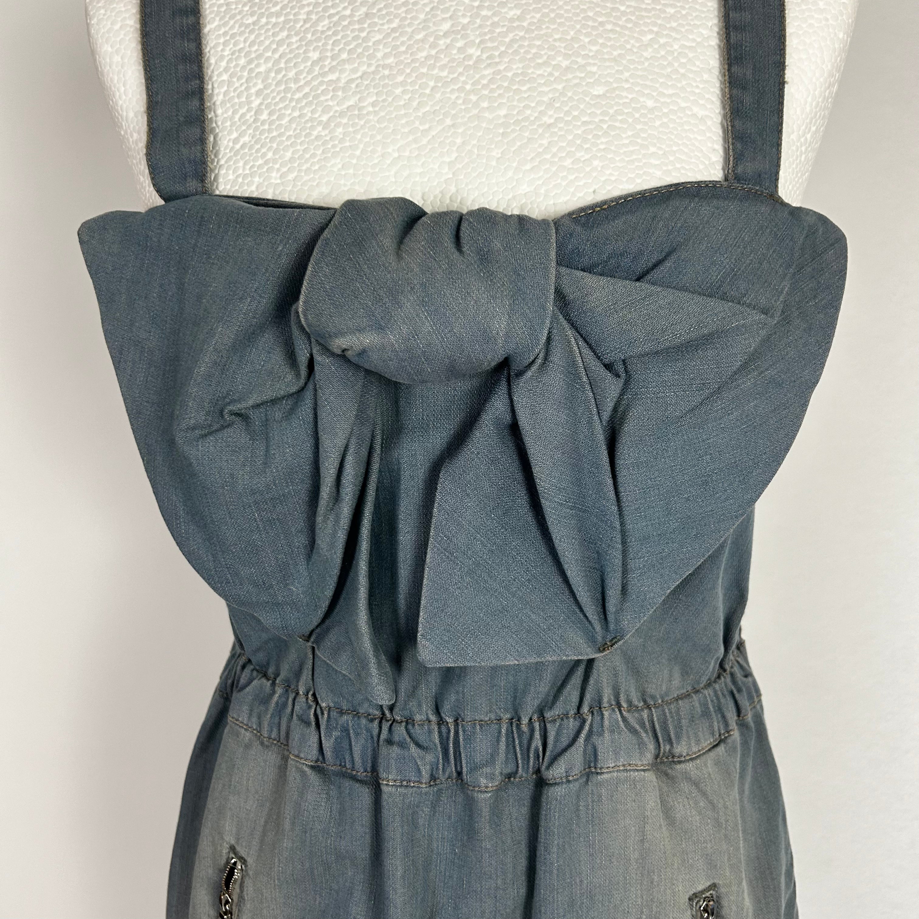 Mulberry Brand Dress XS, Pale Denim, Strappy, Midi