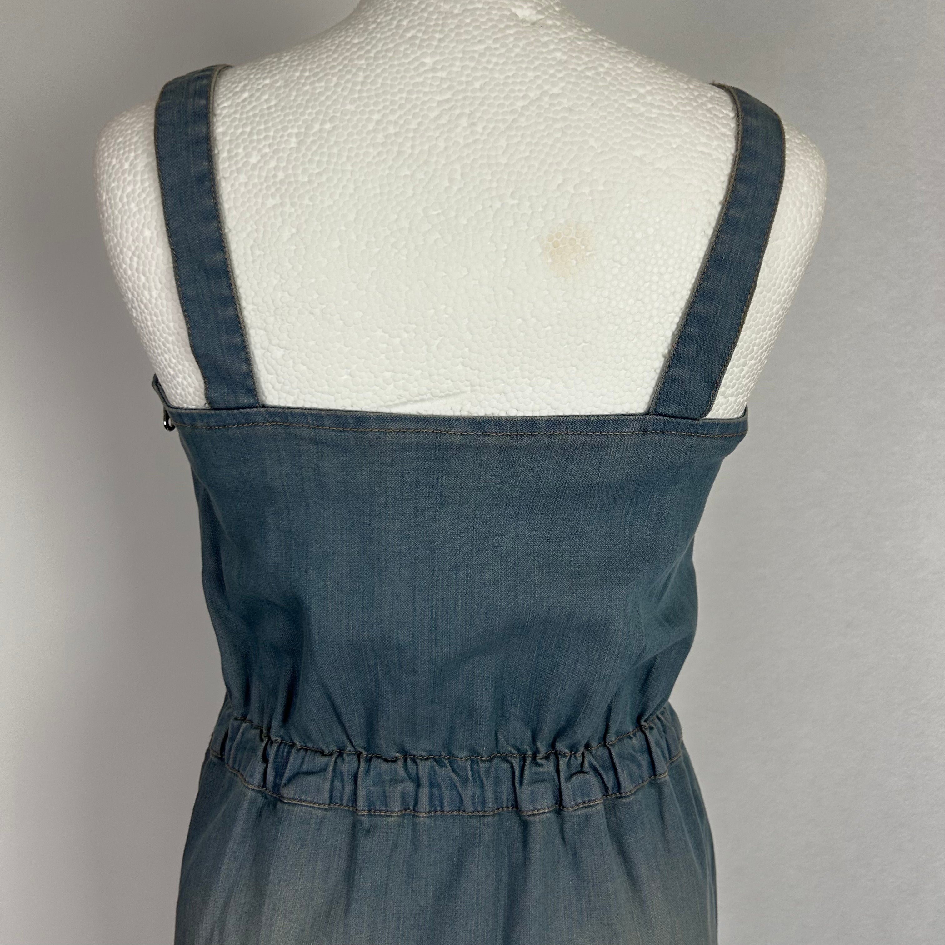 Mulberry Brand Dress XS, Pale Denim, Strappy, Midi