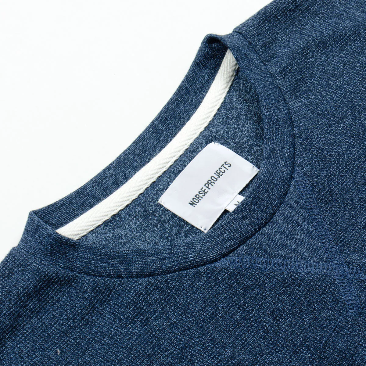 Norse Projects Niels Sport Waffle T-shirt - Boundary Blue/Navy